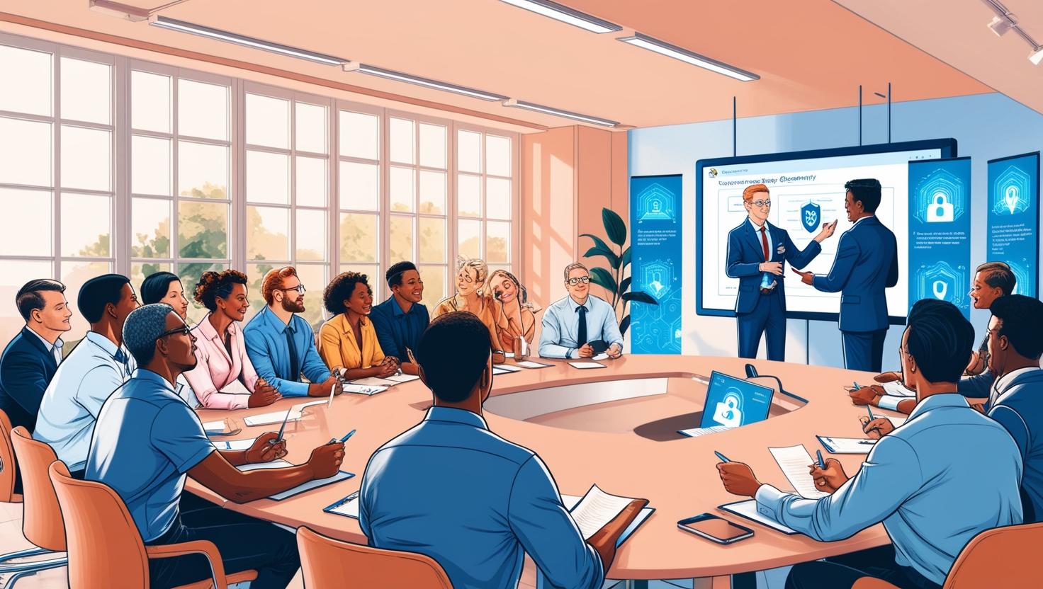 create me a picture depicting cyber security training being delivered to business owners.jpg